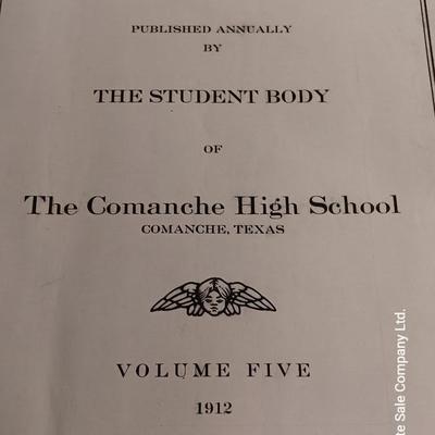 The Arrowhead Yearbook from 1912 The Comanche High School Comanche Texas