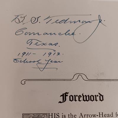 The Arrowhead Yearbook from 1912 The Comanche High School Comanche Texas