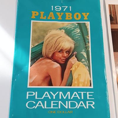 Complete 12-month 1971 Playboy Playmate calendar with paper cover