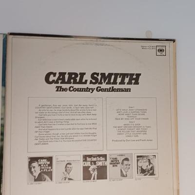 Three Carl Smith Records LP's- A gentleman in love - The country Gentleman - Satisfaction Guaranteed