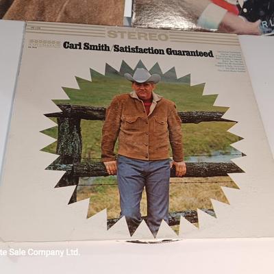 Three Carl Smith Records LP's- A gentleman in love - The country Gentleman - Satisfaction Guaranteed