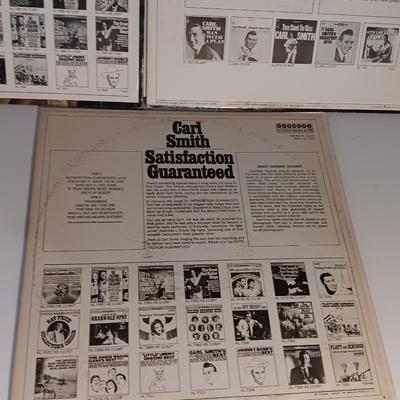 Three Carl Smith Records LP's- A gentleman in love - The country Gentleman - Satisfaction Guaranteed
