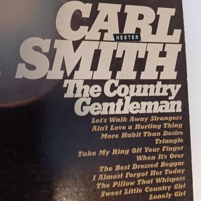 Three Carl Smith Records LP's- A gentleman in love - The country Gentleman - Satisfaction Guaranteed