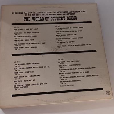 Three country Records LP's -Kings of Country ,usic - The world of Country music and live from Nashville