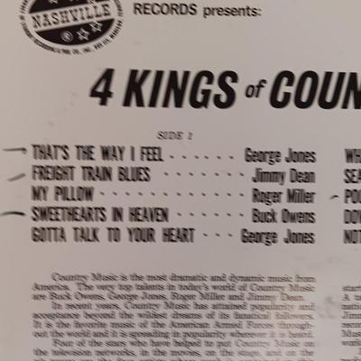 Three country Records LP's -Kings of Country ,usic - The world of Country music and live from Nashville