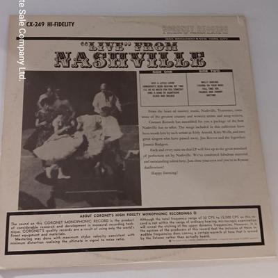 Three country Records LP's -Kings of Country ,usic - The world of Country music and live from Nashville
