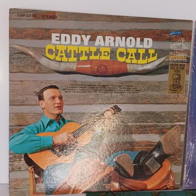 Three Eddy Arnold records Lp's - cattle call - The last word in Lonesome - Our man Down South