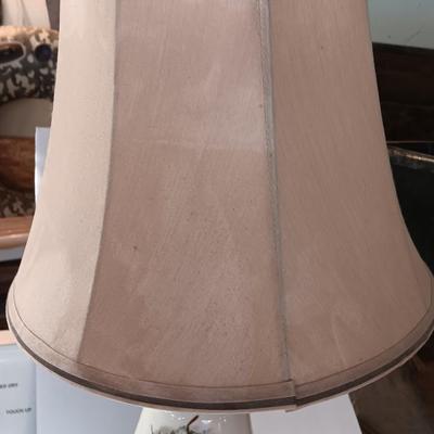 Vintage floral painted table lamp