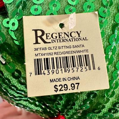 Regency International 38" Glitzy Sitting Santa