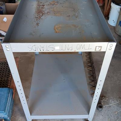 Two-tiered Steel work cart with wheels