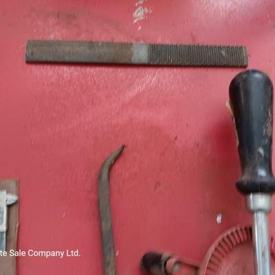 Collectible vintage small tools with antique drill - small plainer -