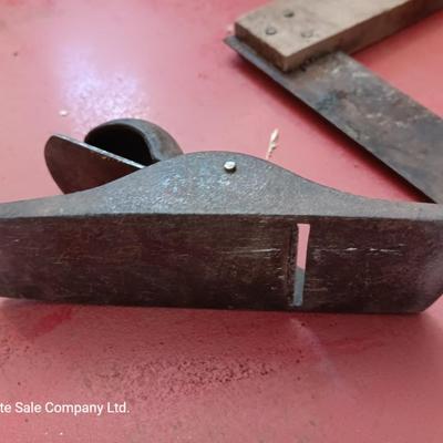 Collectible vintage small tools with antique drill - small plainer -