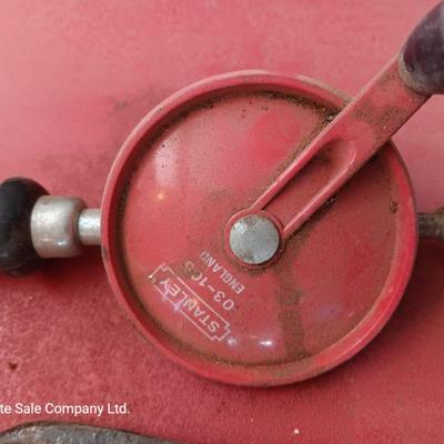 Collectible vintage small tools with antique drill - small plainer -