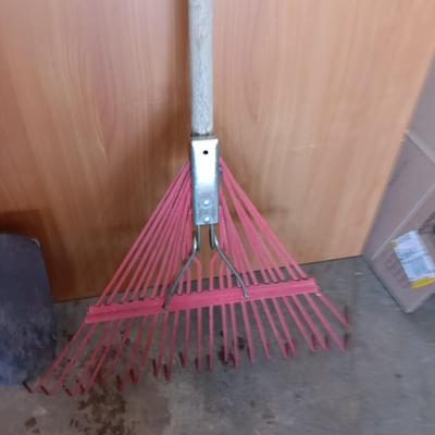 Yard and garden tools - weed sprayer - rake - hoe and shovel