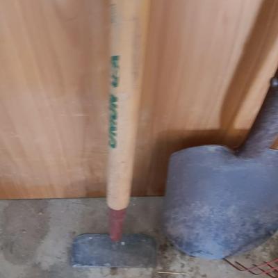 Yard and garden tools - weed sprayer - rake - hoe and shovel