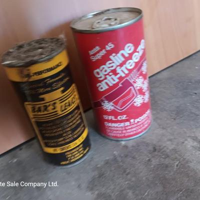 Older collectible cans and metal containers of chemicals