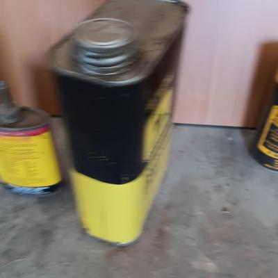 Older collectible cans and metal containers of chemicals