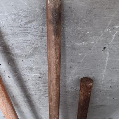 Post hole digger - pick ax - and nice pitchfork AKA WORK.