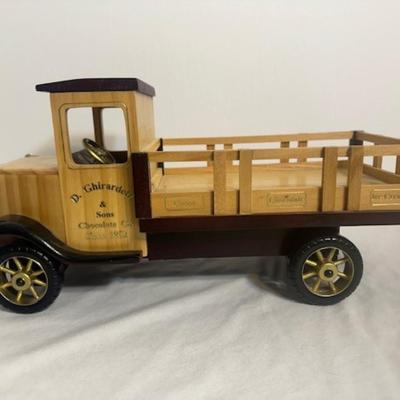 Vintage Ghirardelli Chocolate Factory Hand Crafted Wood Truck