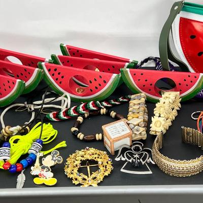 Betsey Johnson Watermelon bag costume jewelry