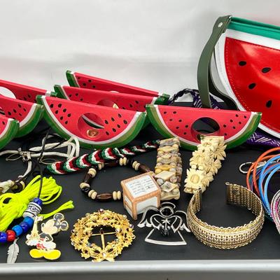 Betsey Johnson Watermelon bag costume jewelry