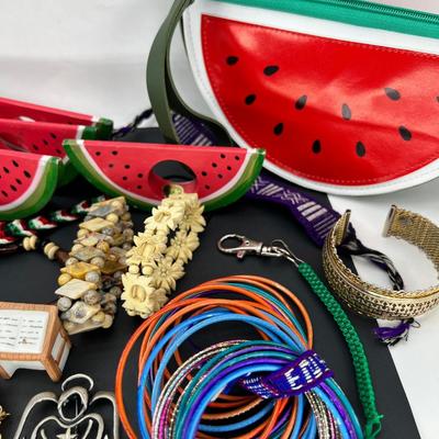 Betsey Johnson Watermelon bag costume jewelry