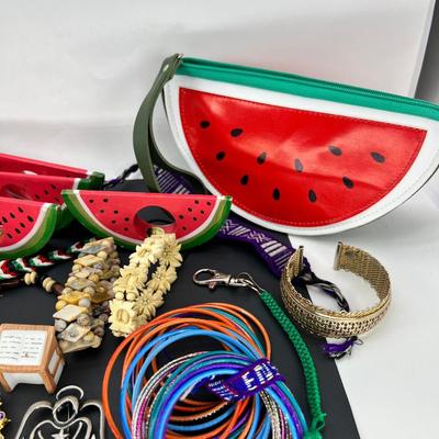 Betsey Johnson Watermelon bag costume jewelry