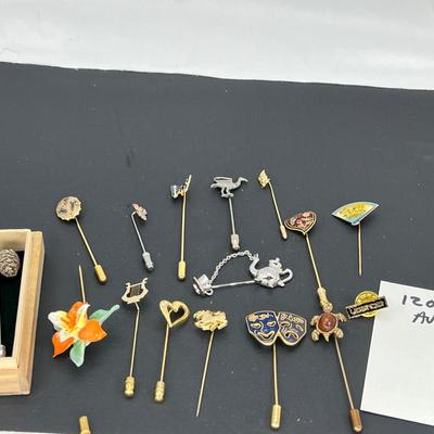 Stick pins and tie pins