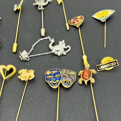 Stick pins and tie pins