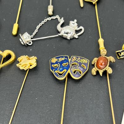 Stick pins and tie pins
