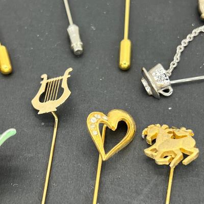 Stick pins and tie pins