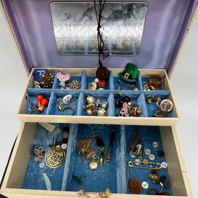 Costume jewelry and Vintage box