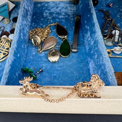 Costume jewelry and Vintage box
