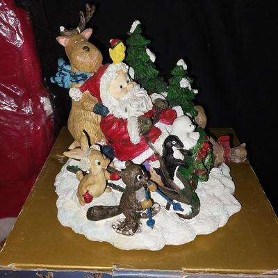 MUSICAL SANTA-FOUR CHAIR COVERS=RIBBON