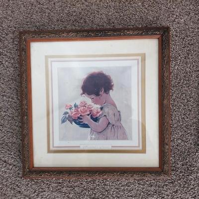 FOUR PIECE WALL HUNG PICTURES OF SWEET LITTLE GIRLS