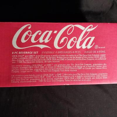 COCA COLA 8 PC. BEVERAGE SET DRINKING GLASSES