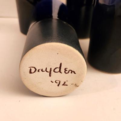 Lot #69  Lot of 6 DRYDEN Pottery Glasses - MidCentury Modern