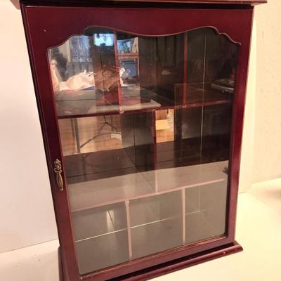 Lot #70  Mahogany Finish What Not Cabinet