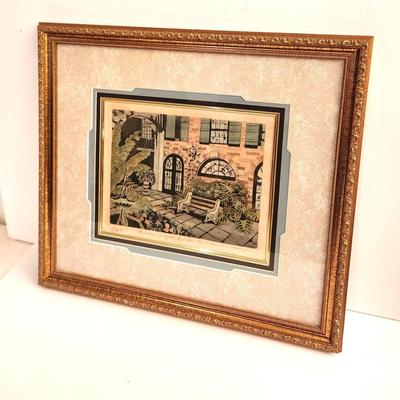 Lot #71  Signed/limited edition print - Brulator Courtyard, New Orleans