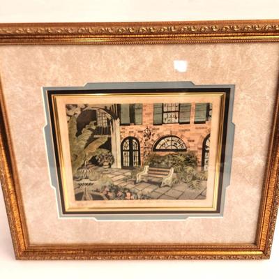 Lot #71  Signed/limited edition print - Brulator Courtyard, New Orleans