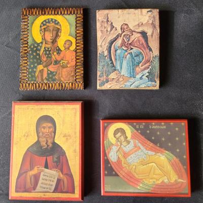 Icon of the Sleeping Saint Plus Three More Icons