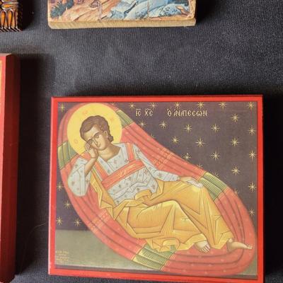 Icon of the Sleeping Saint Plus Three More Icons