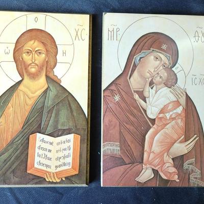 Icons of Christ the King & Madonna with Child