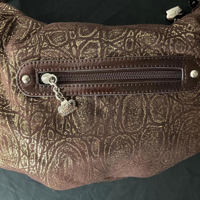 Kathy Van Zeeland Purse - Brown & Gold