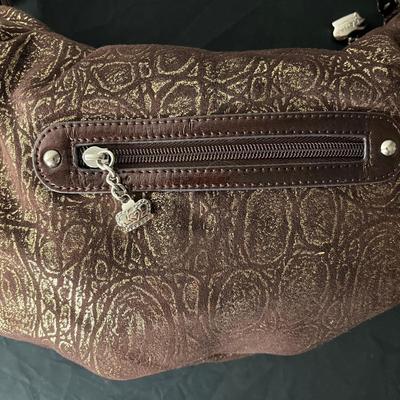 Kathy Van Zeeland Purse - Brown & Gold