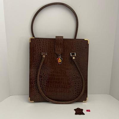 Paco Paris Brown Leather Designer Purse