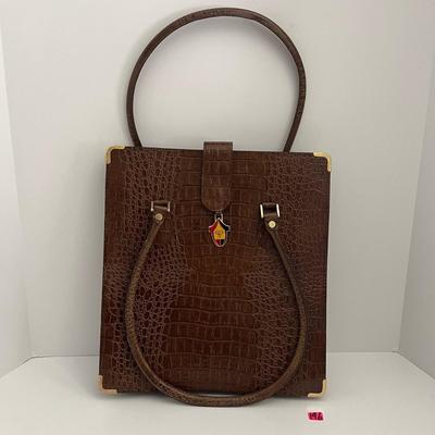 Paco Paris Brown Leather Designer Purse