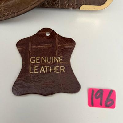 Paco Paris Brown Leather Designer Purse