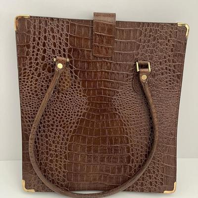 Paco Paris Brown Leather Designer Purse