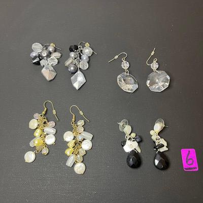 4 Pairs of Dangle Beaded Earrings